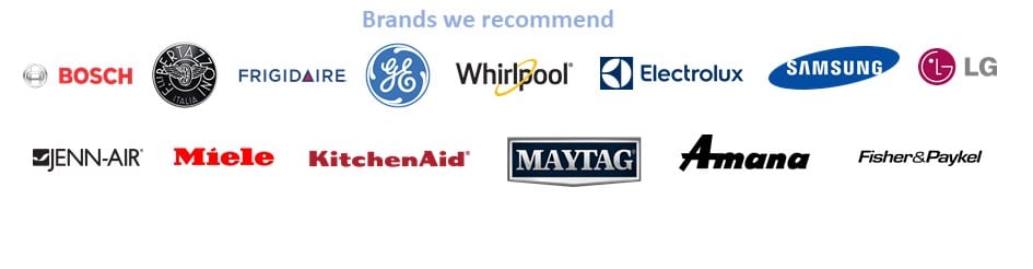 SOS Appliance Repairs brands we recommend and can service