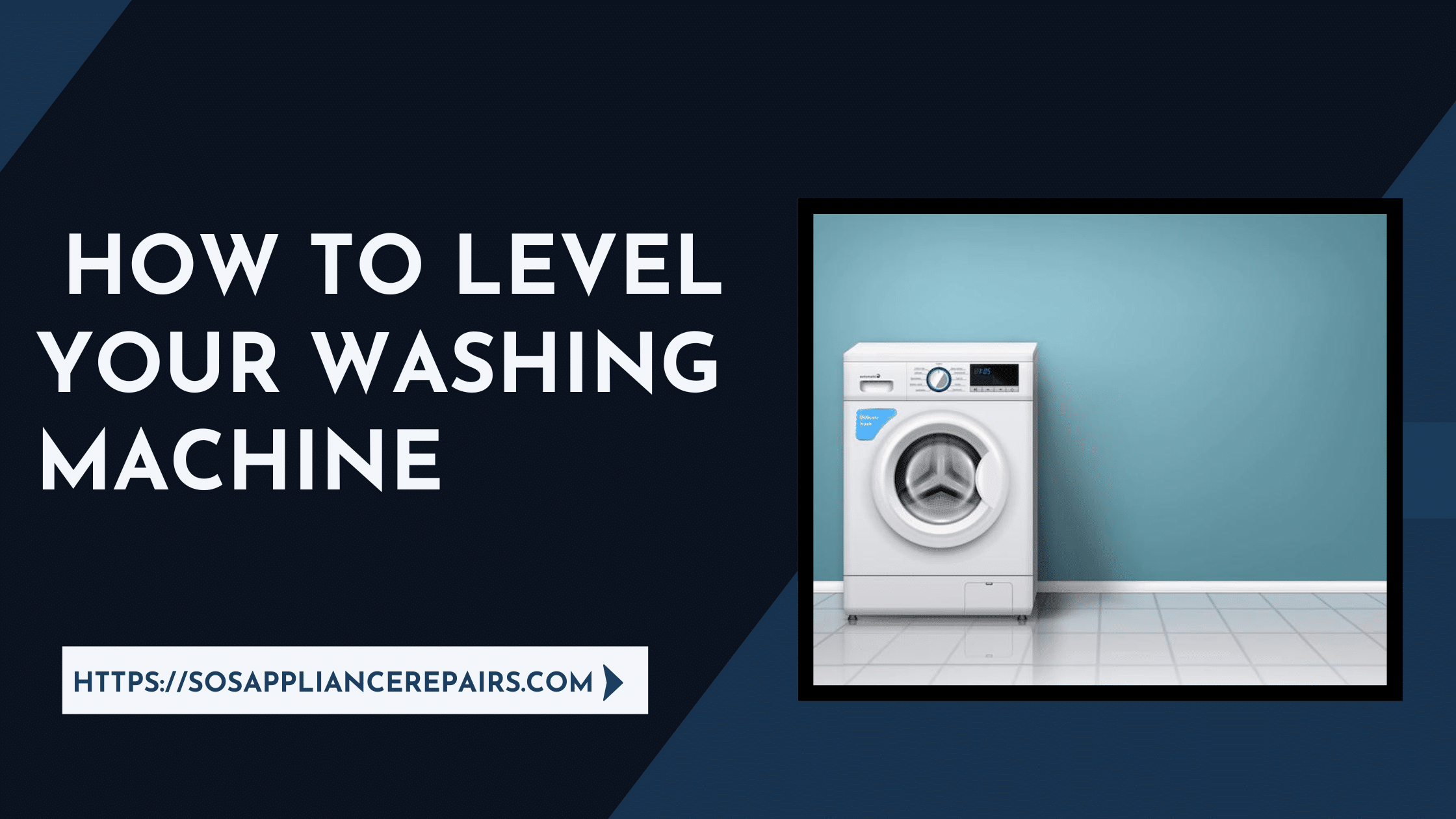 how to level a washing machine